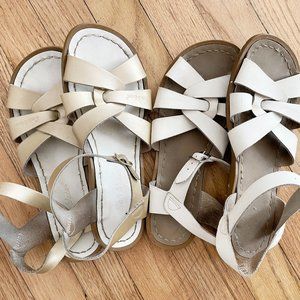 Two Pairs of Saltwater Sandals, Women Size 8